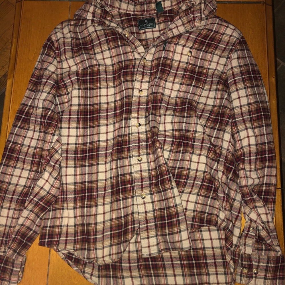 Large Red and tan flannel